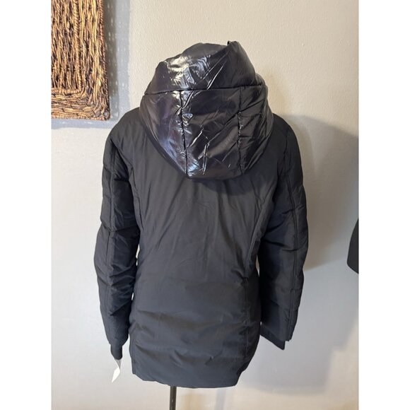 NEW Bernardo Large Black Puffer Coat Layered Hooded Water Resistant Winter $180 - Picture 4 of 16